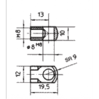 Подсоединение для блокируемых газовых пружин 06700297
